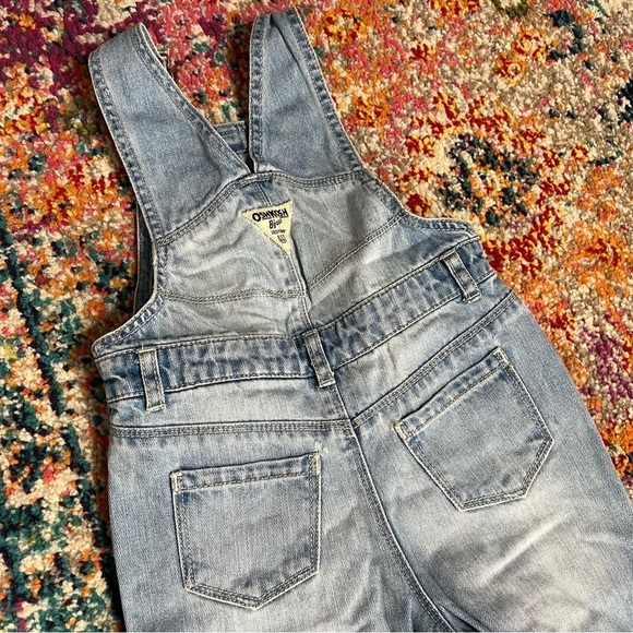 OshKosh B'Gosh Baby Girls' Rip & Repair Denim Overall ‎  3T - Picture 8 of 11